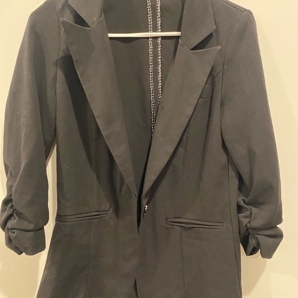 Maurices Black 3/4 Sleeve Blazer